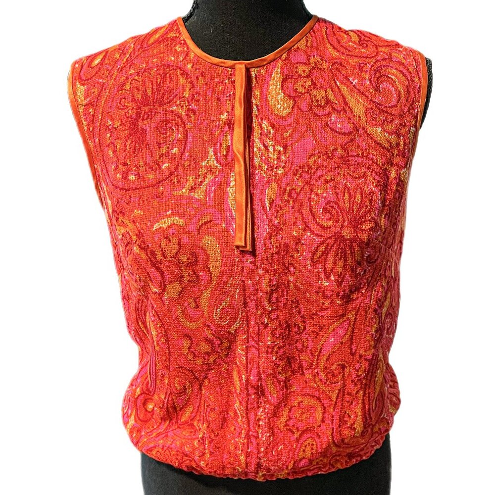 Vintage paisley tapestry top
